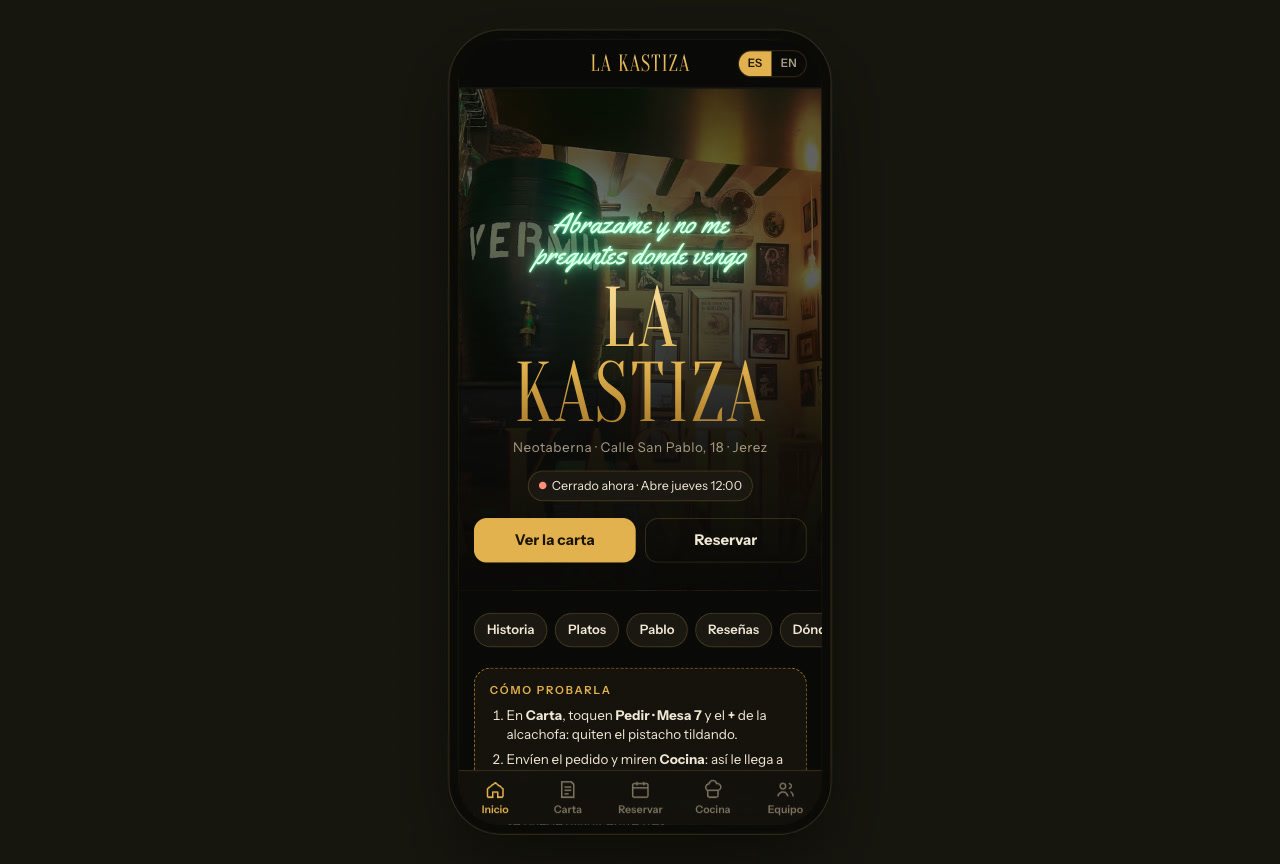 Portada de la propuesta de La Kastiza en el teléfono