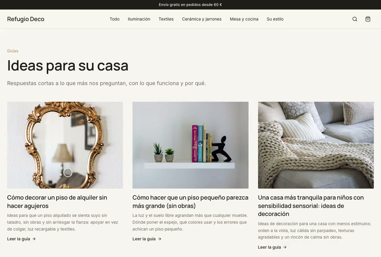 Refugio Deco guides with home decorating ideas